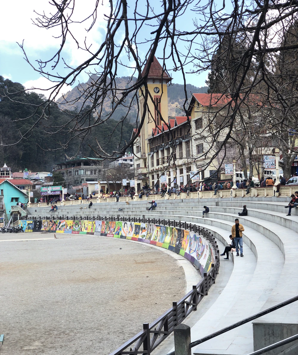 Mall Road in the centre of Nainital