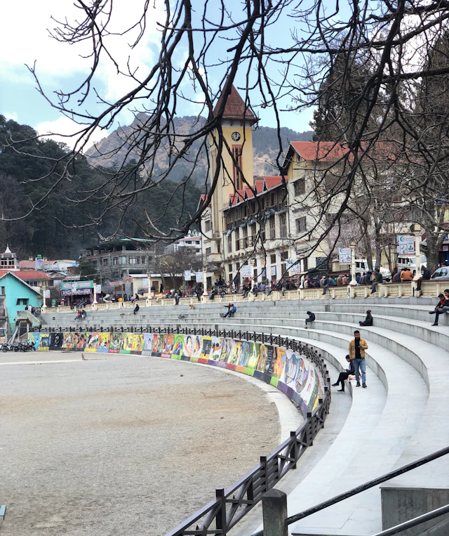 The square on Mall Road in Nainital